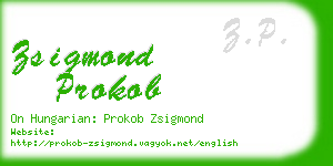 zsigmond prokob business card